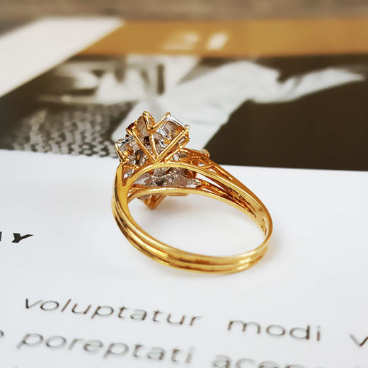 【天然正品】AU750黄金镶天然约6.8MM海水珍珠戒指13.5号（戒圈可改）女士现售价：2680！181124NJM38 商品图5