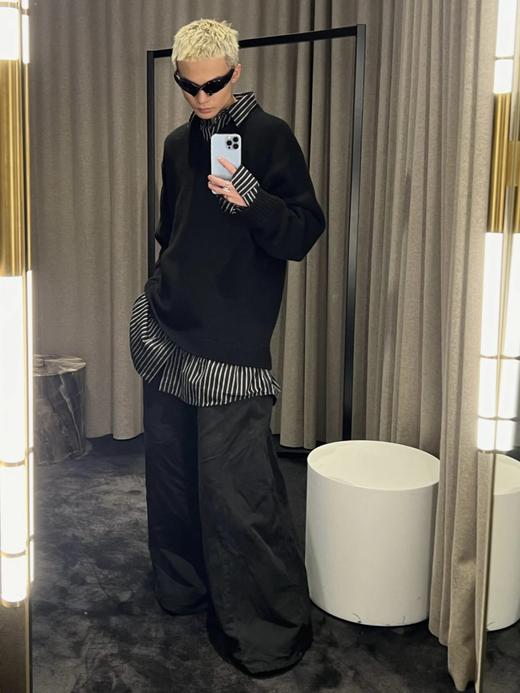 B家 2024 FW 秋冬新款假两件毛衣拼接衬衫‼️ 商品图1