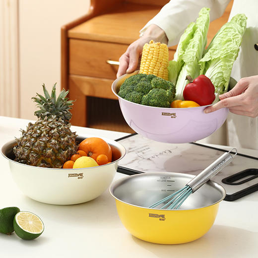 德国易铂YISPOT 沙拉盆三件套 马卡龙色系 北欧简约风范 商品图12