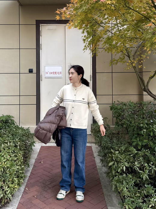 24新年| 小爱心刺绣圆领针织开衫毛衣【包邮+清仓不退换 商品图5