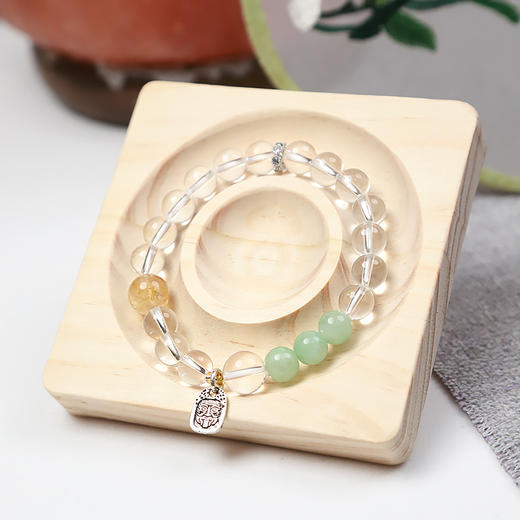 【2025年十二生肖手串】牛女 能量矩阵“仓满不溢”白水晶手串手链 女士单圈手串配饰【牛女-建议戴左手】 商品图1