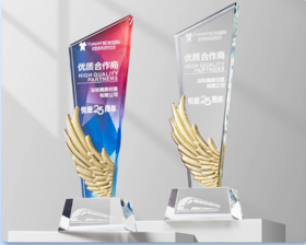 高档奖杯定制水晶奖杯员工周年颁奖礼纪念品活动比赛创意奖杯