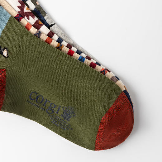 CORGI英国进口 英伦印花风情 中筒袜秋冬季款男袜 商品图1