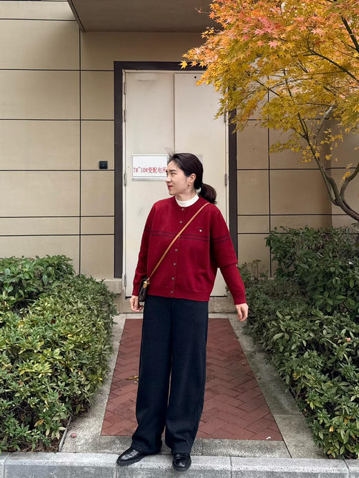 24新年| 小爱心刺绣圆领针织开衫毛衣【包邮+清仓不退换 商品图4