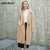 oldcolour欧珂长袖双面长款毛呢大衣女过膝长新款修身显瘦 商品缩略图3