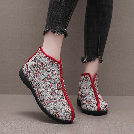 冬季怀旧老北京防滑布鞋棉鞋加绒鞋加厚保暖软底JC-188-62 商品图1