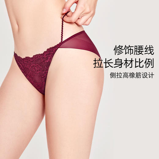3条98元好奇蜜斯性感超薄蕾丝低腰三角内裤女抗菌纯棉裆纯欲舒适  梦露内裤 商品图2