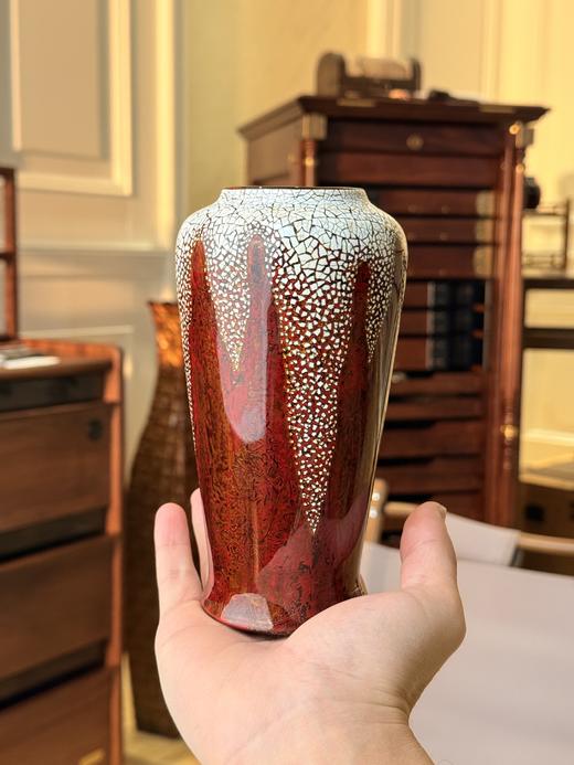 三希堂  中国红大漆花瓶 商品图0