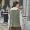 Famecoco范可儿绿色套头针织马甲背心女冬季FAB8CA025 商品缩略图4