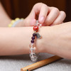 【2025年十二生肖手串】狗女 能量矩阵“寻富满车”白水晶朱砂水晶手串手链 女士单圈手串配饰【狗女-建议戴右手】 商品缩略图4