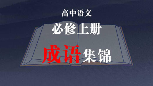 高中语文必修上册成语集锦 商品图0