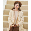 famecoco范可儿绣花徽章针织开衫中长款女FAB8DE030 商品缩略图0