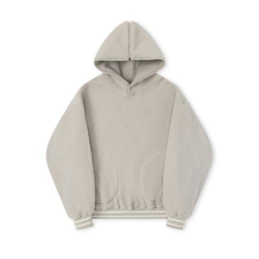 Evistub/E-4DWY1115/重磅摇粒绒复古保暖开合连帽抓绒卫衣 商品图4