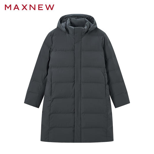 【棉羽】经典长款连帽羽绒服1N4113709 商品图0