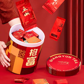 新年送礼必备 | 强韵“抱富” 五大茗茶礼盒组合茶礼，地道品质，茶色亮丽