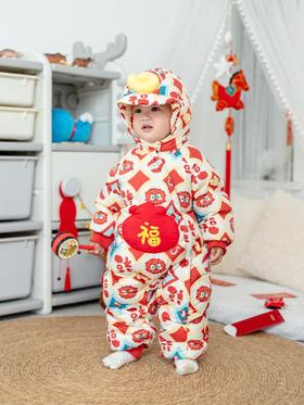 宝宝一件过冬神器  bl同厂可爱三防暖冬高腰护肚羽绒裤连体衣 80-110