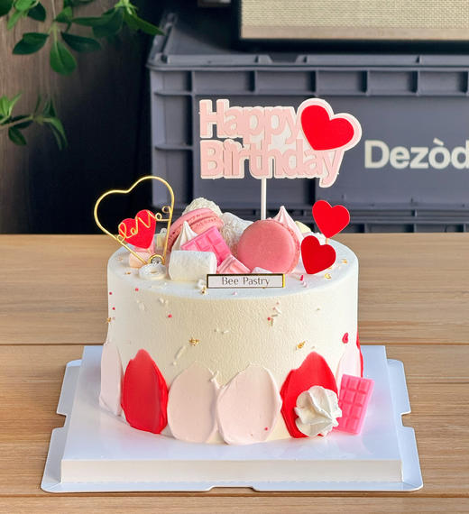 粉红爱心生日快乐 m n 商品图0