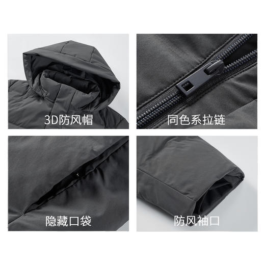 【棉羽】经典长款连帽羽绒服1N4113709 商品图2