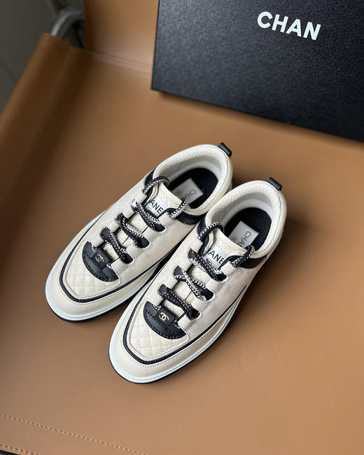 现货 THS 12.16-限时 香家 菱格拼皮熊猫运动鞋 进口牛皮+反绒运动鞋 2色 BZ1231 商品图2