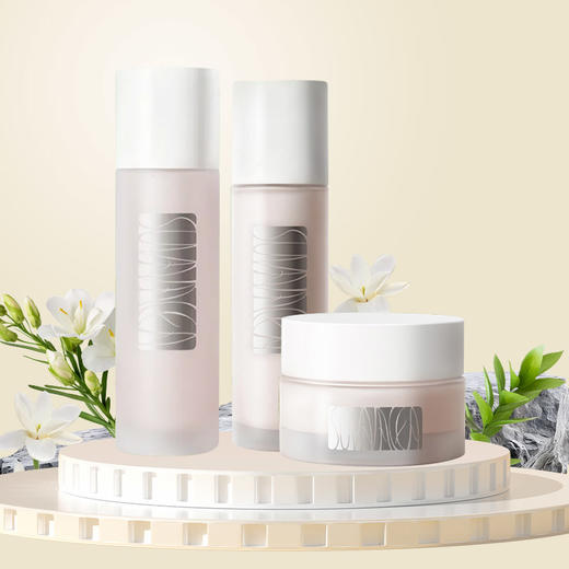 【盼夏保湿润颜水感套盒】洗面奶+精华水+忘忧精华液+精华乳+水凝霜+保湿冻膜+喷雾 72小时高保湿 秋冬脸干必备 商品图1