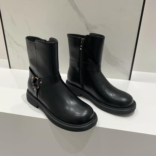 纪华菲 厚底马丁靴 真皮加超纤 柔软不易变形 商品图3