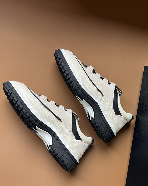 现货 THS 12.16-限时 香家 菱格拼皮熊猫运动鞋 进口牛皮+反绒运动鞋 2色 BZ1231 商品图8