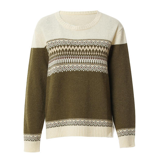 Famecoco范可儿费尔岛羊毛宽松针织毛衣女FAB8DB021 商品图2