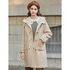 Famecoco兔子刺绣连帽牛角扣毛呢大衣女冬FAB8AR002 商品缩略图4