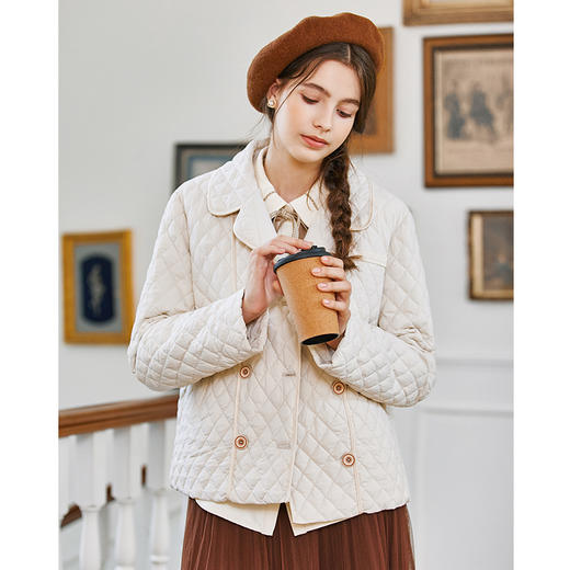 Famecoco范可儿西装式轻薄羽绒服女款23冬FAB8AJ027 商品图0