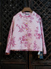 盛唐牡丹 |粉色漳绒梅兰竹菊外套-钉珠款(钉珠花纹随机） 商品缩略图0