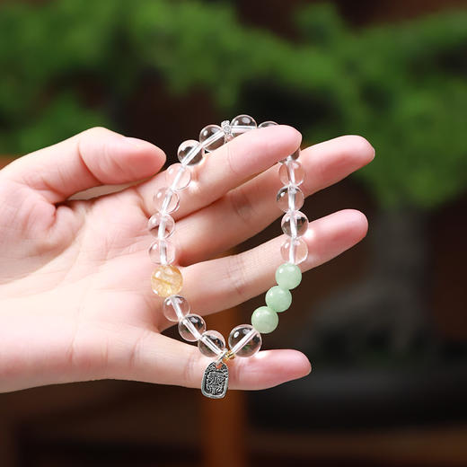 【2025年十二生肖手串】牛女 能量矩阵“仓满不溢”白水晶手串手链 女士单圈手串配饰【牛女-建议戴左手】 商品图2