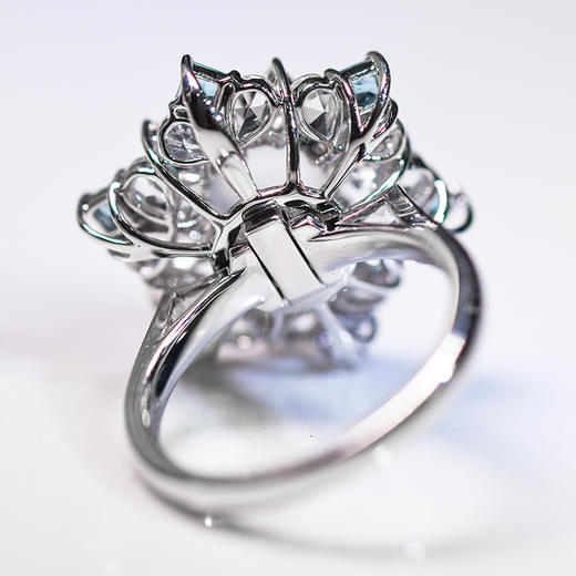 「冰雪奇缘」雪花高冰翡翠戒/吊坠双戴款【现货可改手寸】 商品图2