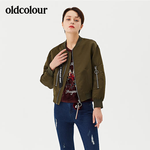 oldcolour欧珂春秋款外套女百搭韩版秋季休闲长袖短款夹克 商品图0