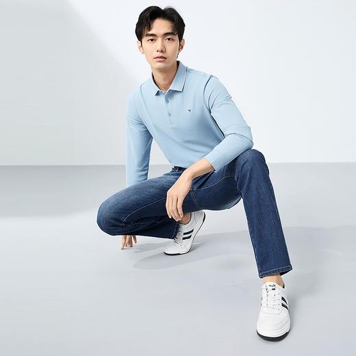 柒牌男装牛仔裤男士2025春季新款时尚潮流百搭中腰水洗直筒长裤子128H72690 商品图3