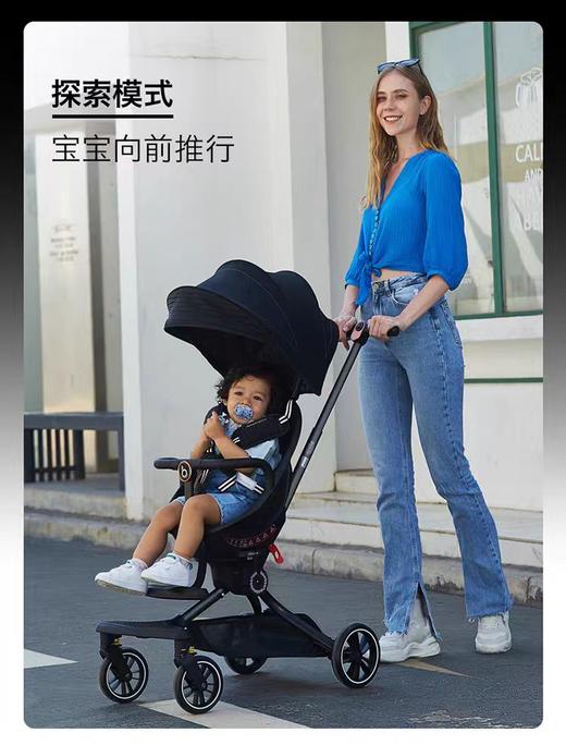 【童车样品清仓】4楼Eubelle欧蓓 宝宝好V8遛娃神器 可坐可躺高景观 双向婴儿推车 灰 吊牌价：599元 活动价：179元 商品图2