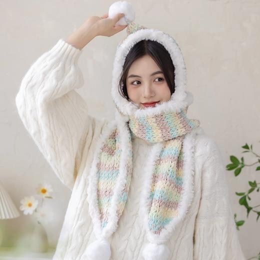 苏苏姐家暖暖两用带帽围巾手工diy编织钩针毛线团自制材料包冬 商品图1