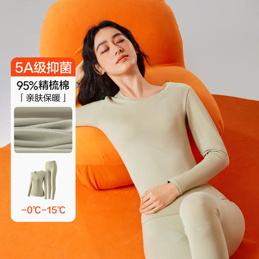 【有棵树】【M-2XL】女士冬款保暖棉氨内衣套装 商品图2