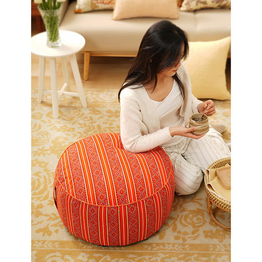 节日系列多功能脚凳客厅沙发懒人飘窗榻榻米蒲团复古手提换鞋脚凳 商品图2