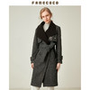 Famecoco范可儿秋冬赫本风收腰毛呢大衣女装F188AC024 商品缩略图0