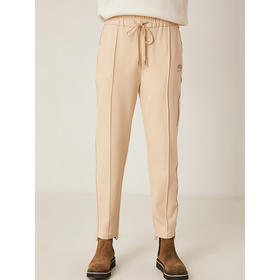 Famecoco范可儿毛呢裤女秋冬百搭针织休闲裤F198GA004