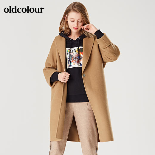 oldcolour双面呢子毛呢外套女中长款秋冬款B42153154 商品图2