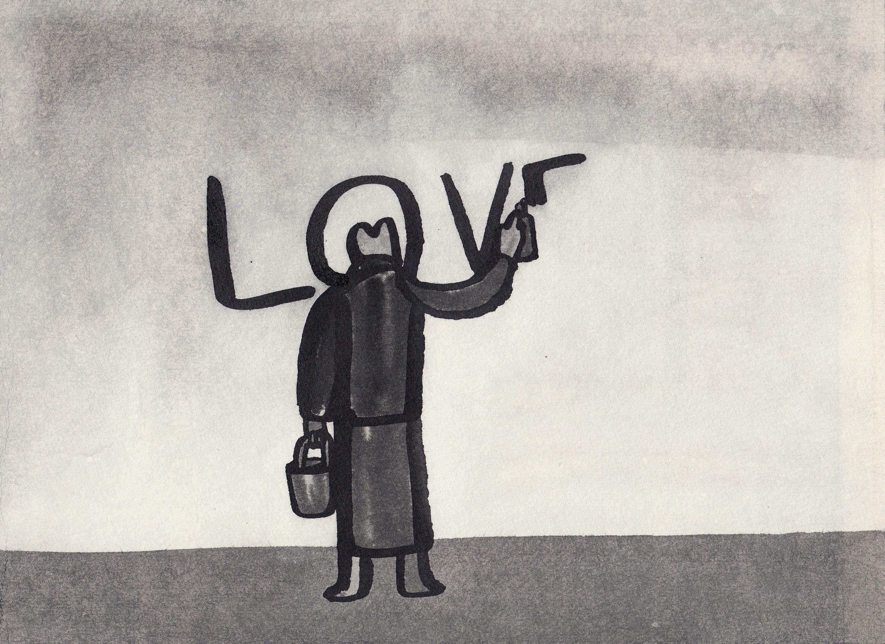 纸本水墨｜爱有奇效_爱上当下正做的事 反正也是不得不做