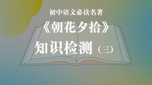 《朝花夕拾》知识检测（三） 商品图0