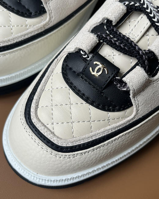 现货 THS 12.16-限时 香家 菱格拼皮熊猫运动鞋 进口牛皮+反绒运动鞋 2色 BZ1231 商品图3