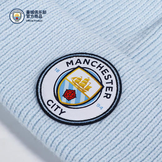 【官方正版】曼城俱乐部 | 蓝色队徽毛线帽针织刺绣保暖帽 商品图3