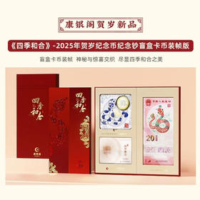 康银阁装帧蛇币蛇钞 金蛇瑰宝  四季和合-1币1钞盲盒 十全十美-蛇钞标十青花瓷蛇币卡