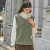 Famecoco范可儿绿色套头针织马甲背心女冬季FAB8CA025 商品缩略图2