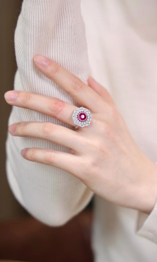 1.36ct刻面红宝石戒指 商品图3