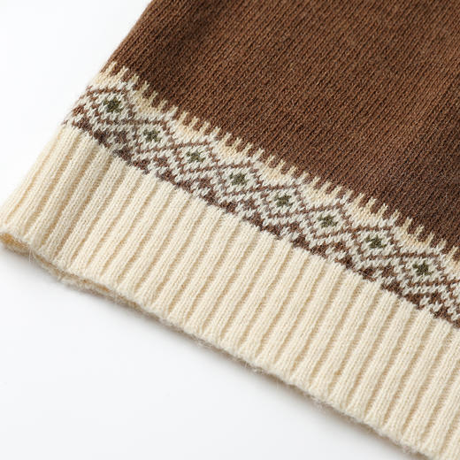 Famecoco范可儿费尔岛羊毛宽松针织毛衣女FAB8DB021 商品图4