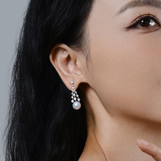 Manreya玛芮雅“圣诞流光”银镀金珍珠耳环 商品图2